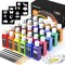 Fabric Paint, Shuttle Art 30 Colors Permanent Soft Fabric Paint in Bottles (60ml/2oz) with Brushes, Palette, Stencils, Non-Toxic Textile Paint for T-shirts, Shoes, Jeans, Bags, DIY Projects&Art Crafts
